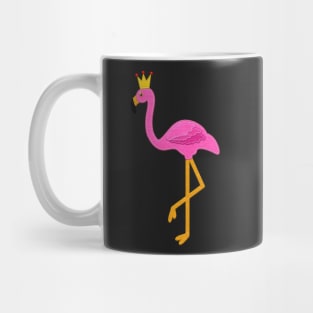 Pink Flamingo with Gold Crown | Felt Look | Cherie's Art(c)2020 Mug